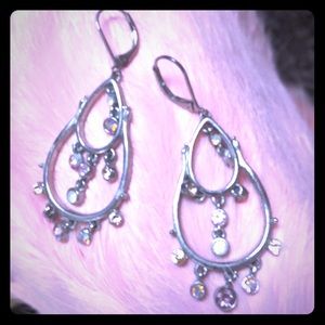 Beautiful silver opalish earrings